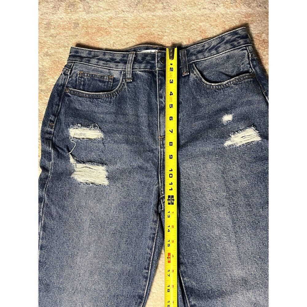 NWT Sam Edelman High Rise Straight Crop Jeans Size 8 / 29 Distressed Denim - Picture 10 of 11